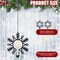 2 Pcs Metal Snowflake Window Wreath with Warm White Flameless Candle, 11.2 Inches Lighted Christmas Wreaths Hanging Indoor Outdoor, for Front Door Window Wall Ceiling Winter Decor